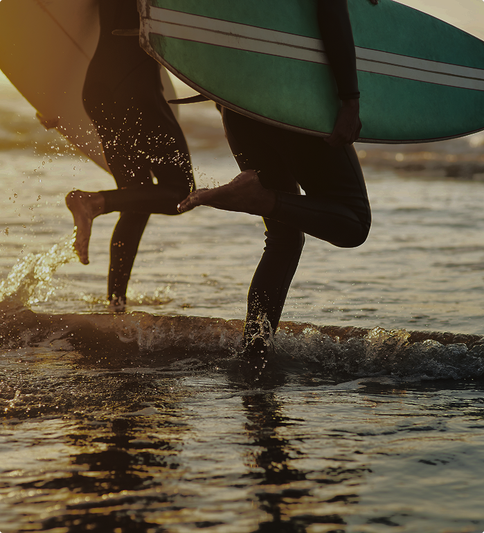 Surfer in barrel